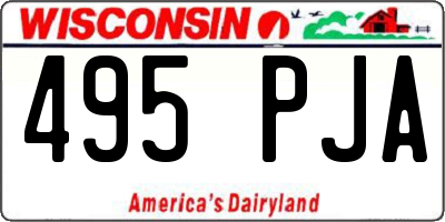 WI license plate 495PJA