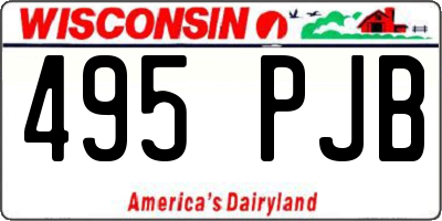 WI license plate 495PJB