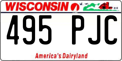 WI license plate 495PJC