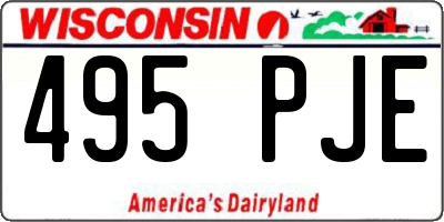 WI license plate 495PJE