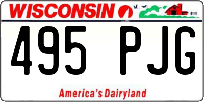 WI license plate 495PJG
