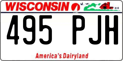WI license plate 495PJH