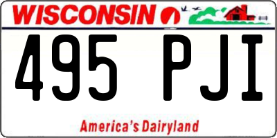 WI license plate 495PJI