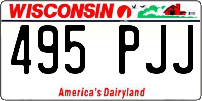 WI license plate 495PJJ
