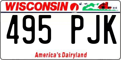 WI license plate 495PJK