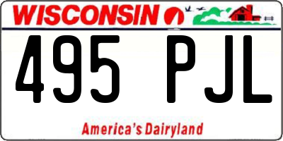 WI license plate 495PJL