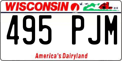 WI license plate 495PJM