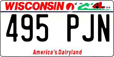 WI license plate 495PJN