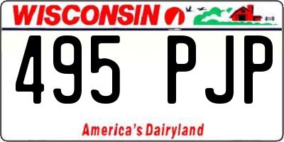 WI license plate 495PJP