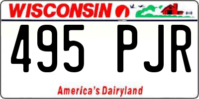 WI license plate 495PJR