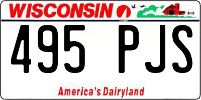 WI license plate 495PJS