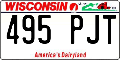 WI license plate 495PJT