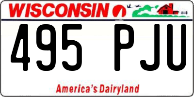 WI license plate 495PJU