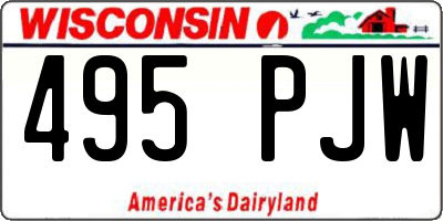 WI license plate 495PJW