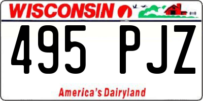 WI license plate 495PJZ