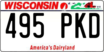 WI license plate 495PKD