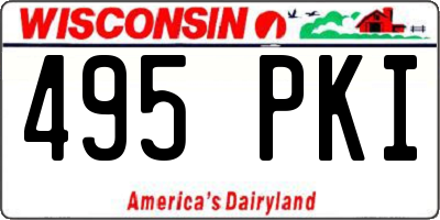 WI license plate 495PKI
