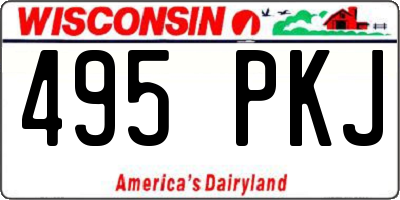WI license plate 495PKJ