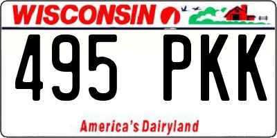 WI license plate 495PKK
