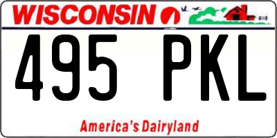 WI license plate 495PKL