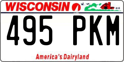 WI license plate 495PKM