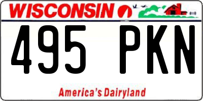 WI license plate 495PKN