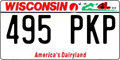 WI license plate 495PKP