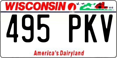 WI license plate 495PKV