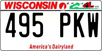 WI license plate 495PKW
