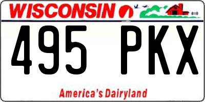 WI license plate 495PKX