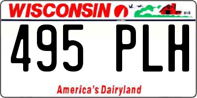 WI license plate 495PLH