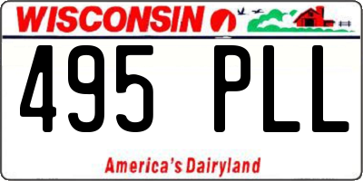 WI license plate 495PLL