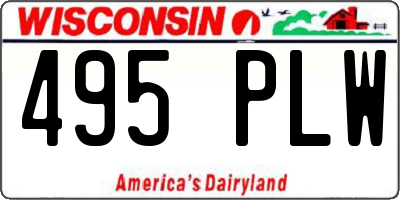 WI license plate 495PLW