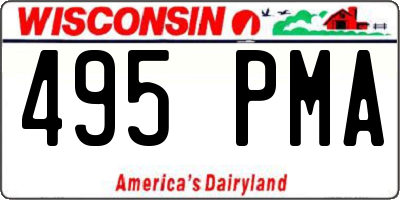 WI license plate 495PMA