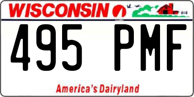 WI license plate 495PMF