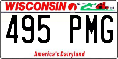 WI license plate 495PMG