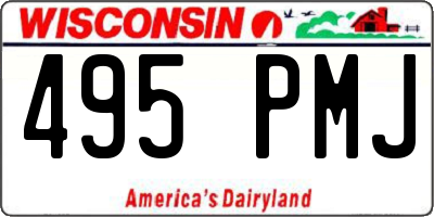 WI license plate 495PMJ