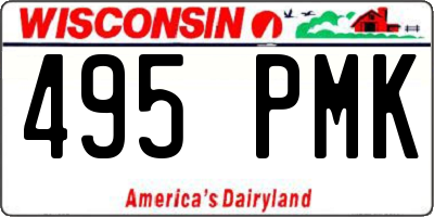 WI license plate 495PMK