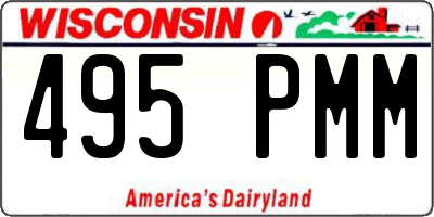 WI license plate 495PMM