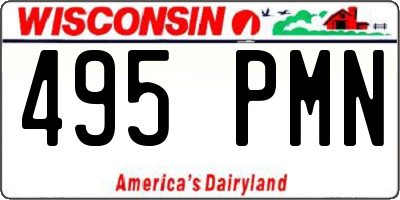 WI license plate 495PMN