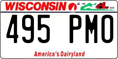 WI license plate 495PMO