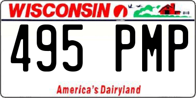 WI license plate 495PMP