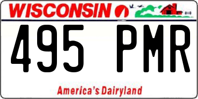 WI license plate 495PMR