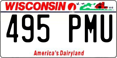 WI license plate 495PMU