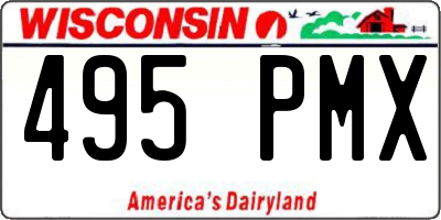 WI license plate 495PMX