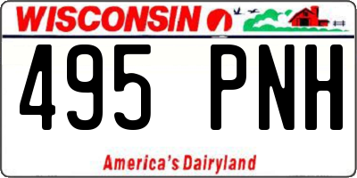 WI license plate 495PNH