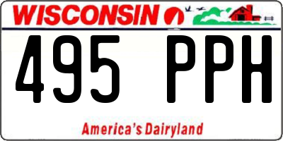 WI license plate 495PPH