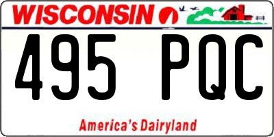 WI license plate 495PQC