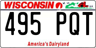 WI license plate 495PQT