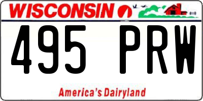 WI license plate 495PRW